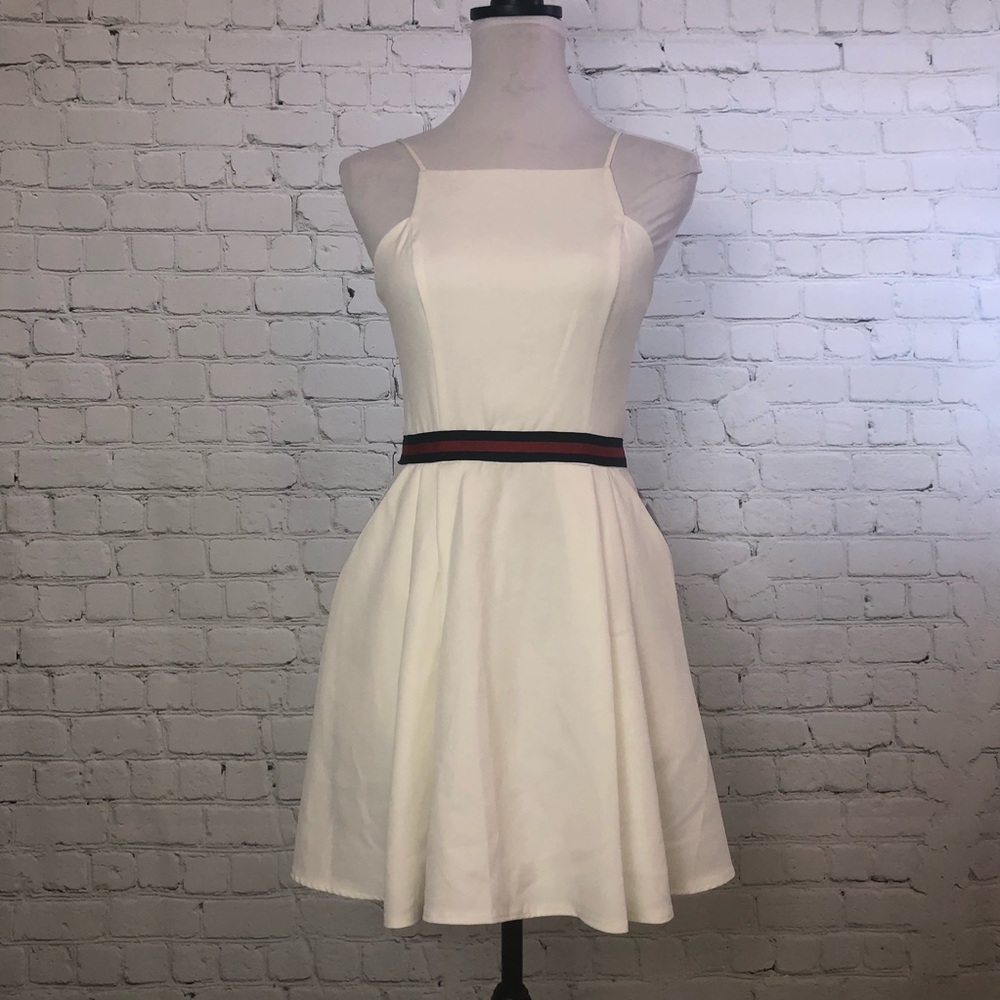 Halter Top Skirt 2 Pocket Fit And Flare Dress